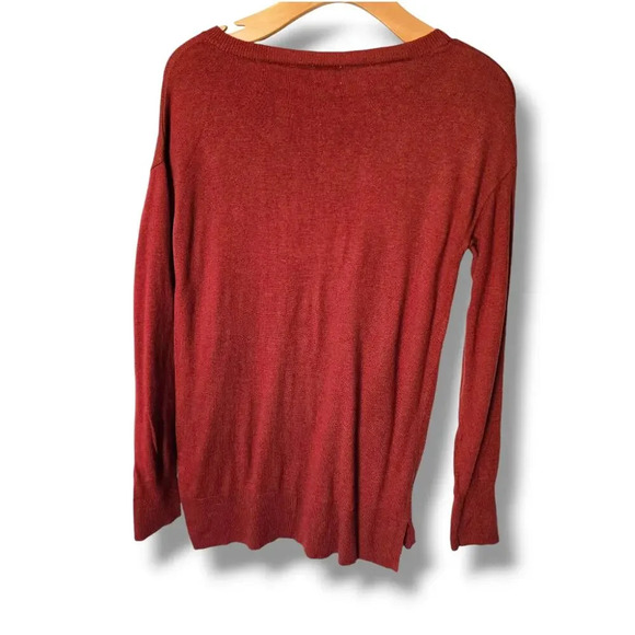 A new day women's rust VNeck long sleeve sweater  - medium - Picture 6 of 10